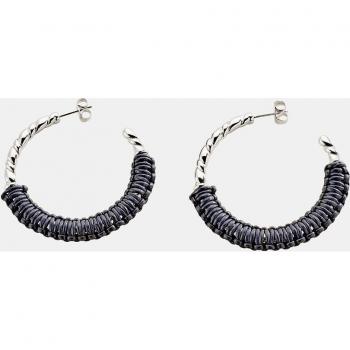 Pendientes Agatha Paris Twiggy Plata Azul Oscuro