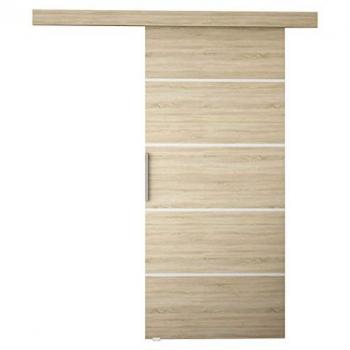 Puerta Corredera Melanie 80 III con Montaje Sencillo, Manijas de Aluminio y Sistema de Cierre Automático