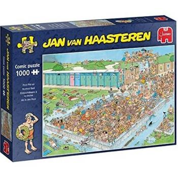 Jan van Haasteren 1000 Piece Puzzle - Pool Pile-Up