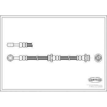 Latiguillo de freno CORTECO 19032588 - manguera de freno, alta resistencia, compatible con vehículos específicos, fabricado con materiales de calidad para garantizar seguridad y durabilidad