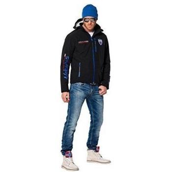 Nebulus Softshell Skijacke Borneo - Chaqueta de esquí para hombre, color negro, talla XL