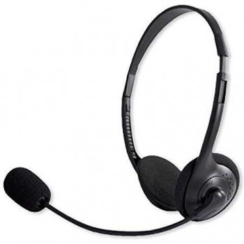Auricular y Micro-casco MCL Samar CSQ-M2/NZ - Alámbrico, Diadema, Control de Volumen, Negro