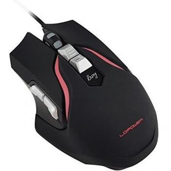 Ratón óptico USB LC-Power m715B 4000 DPI para diestros