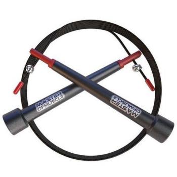 Speed Jump Rope with Adjustable Cable, Ball Bearings for Double Unders, Workout Ebook, and Carrying Pouch