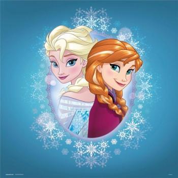 Lámina Grupo Erik Disney Frozen Anna & Elsa 30x30cm