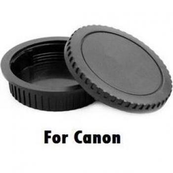 Tapa de cuerpo de cámara Mettzchrom + tapa de lente trasera para Canon, Nikon, Sony NEX, Pentax, Olympus, Micro M43, Panasonic y M42 FD