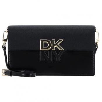DKNY Echo Clutch Bag - Stylish Black Leather Crossbody for Women, One Size