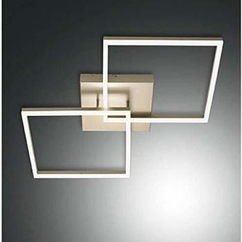 Plafón LED Moderno Bard Oro Mate 52W con Vidrio Opaco