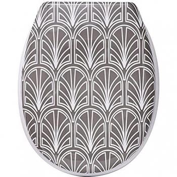 TENDANCE Gatsby TAPA W.C DECORADO TERMODURO, THERMODURO, Marrón, 37,5x46x5 cm