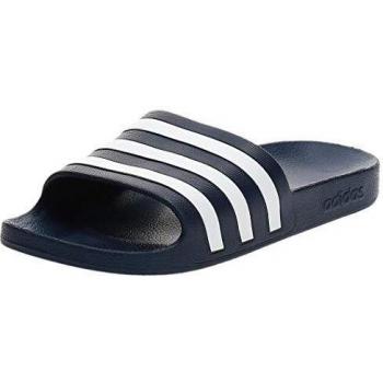 Adidas Adilette Aqua Slides - Men’s/Unisex - Color: Dark Blue/Ftwr White - Size: UK 11 / US 12