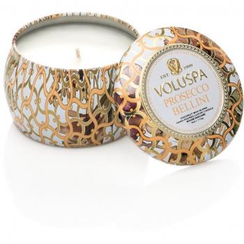 Vela mini decorative tin Prosecco Bellini Voluspa