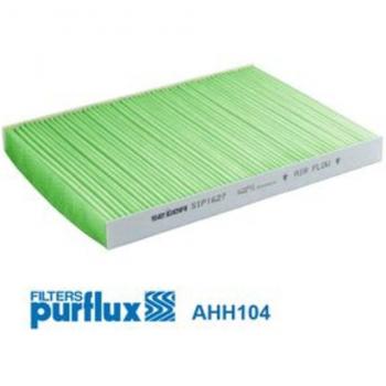 Filtro de aire habitáculo CabinHepa+ PURFLUX AHH104 - Filtro de habitáculo con tecnología HEPA, diseñado para mejorar la calidad del aire dentro del vehículo, eliminando partículas y contaminantes, compatible con diversas marcas y modelos