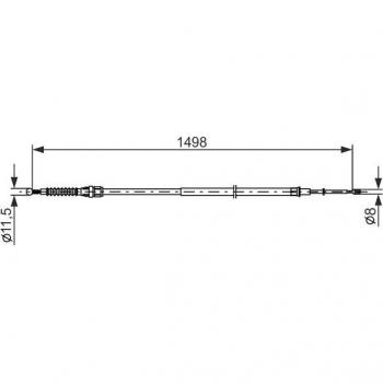 Cable de freno de mano BOSCH 1 987 482 789