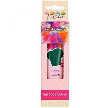 FunCakes FunColours Colorante en Gel Superconcentrado Comestible Insaboro para todo tipo de Cremas y Masas Color Holly Green Verde Acebo, 30g FC50170