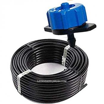 Tubería de Riego por Goteo 16mm x 100m + 100 Goteros Autocompensantes 8 L/H Desmontables