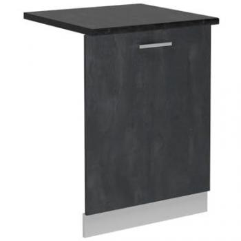 Panel Frontal para Lavavajillas R-Line, Hormigón Negro/Blanco, 60 cm, Acabado Antracita