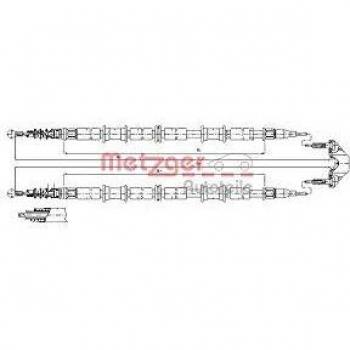 Cable de freno de mano Metzger 11.5865 para Opel Zafira A
