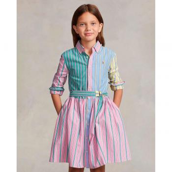 Vestido de niña Polo Ralph Lauren de algodón de rayas