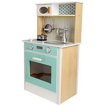 DEQUBE- Cocina de Juguete de Madera, Multicolor, Grande