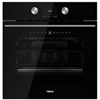 Teka | Horno Pirolítico Multifunción con función especial para carnes a la barbacoa y 20 recetas | STEAKMASTER | Negro | 59.5 X 59.5 X 53.7+22