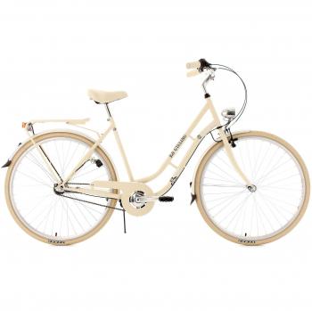 KS Cycling Cityrad Casino 3 Gänge - Bicicleta de paseo, color beige, ruedas 28, cuadro 53 cm