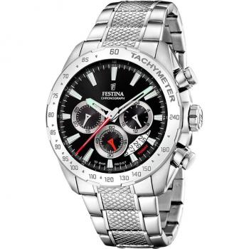 Reloj Festina Timeless Chronograph F20668/4 para Hombre con Caja y Correa de Acero Inoxidable 316L Plateado