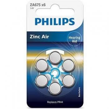PHILIPS Blister 6 Pilas Zinc Aire Ideal para audifonos