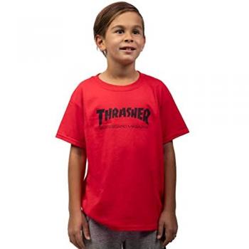 Camiseta Thrasher Skate Mag Roja para Niños, Manga Corta, Unisex Adulto, Talla XS