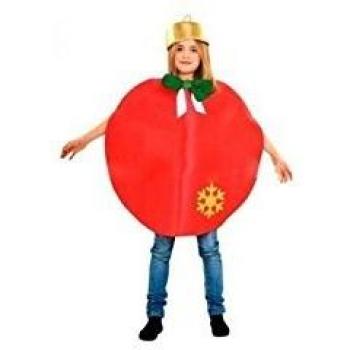 Carnaval Disfraz bola de navidad roja 7-9 años
