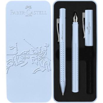 Faber-Castell Juego Bolígrafo + Pluma M Azul Cielo Harmony Grip 2010
