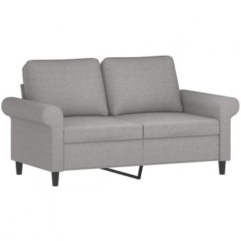 Light Grey Fabric 2-Seater Sofa - 120 cm (47.2)