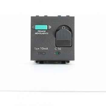 Interruptor Magnetotérmico Diferencial Salvavidas Bticino Living International 1P+N 16A 10mA L4305/16