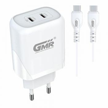 Cargador de Pared Goms 40W USB-C Doble con Cable Tipo C