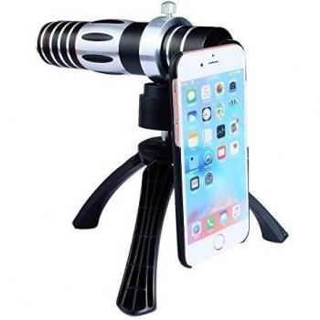 Apexel 5 - 15X Optical Zoom manual de enfoque de la lente teleobjetivo telescopio con el sostenedor del trípode y estuche duro de la carcasa para el iPhone 6 / 6S