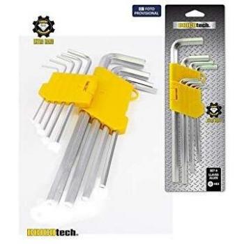 Bricotech 52806 Set 9 Llaves Allen Hex Larga