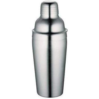 Shaker de cócteles 0,7 L de acero inoxidable mate con tapa y colador Cilio