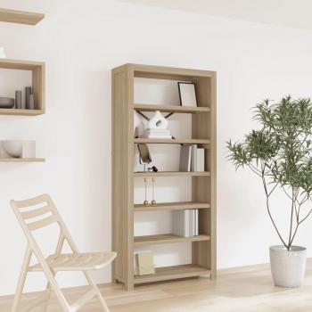 vidaXL 6-Tier Acacia Solid Wood Bookcase 80x30x170 cm