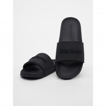 Sandalias Abiertas Juicy Couture Breanna Negras con Logo en Relieve