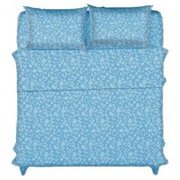 4-Piece Floral Queen Blue Microfiber Sheet Set, Deep Pocket, Ultra-Soft Bedding