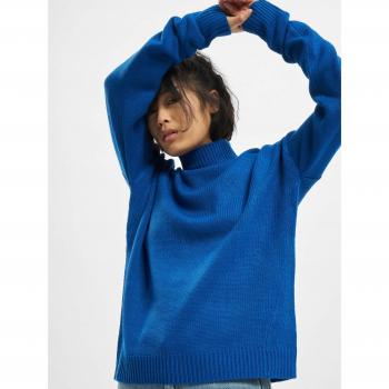 Urban Classics Women's Oversize Bright Blue Turtleneck Sweatshirt 4XL