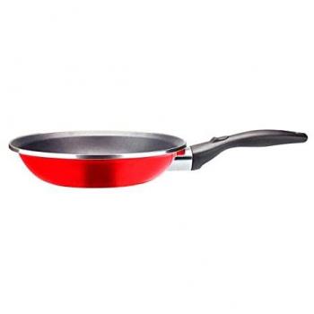 Sartén Roja Marseille de 26 cm con Antiadherente Doble Capa, Acero Vitrificado, Apta para Inducción y Lavavajillas, Mangos Ergonómicos de Toque Frío