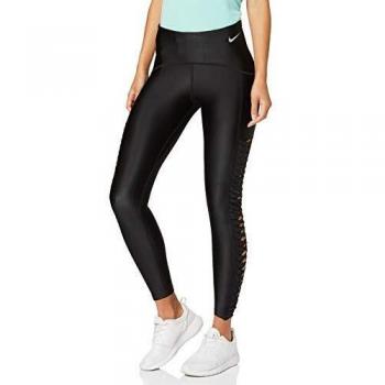 NIKE W Nk Speed Tght 7_8 Twist Sport Trousers, Mujer, Black/Reflective silv, L