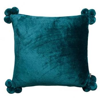 Fundas de Cojín Vivaraise TENDER POMPONS Azul 45x45 cm