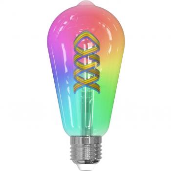 Bombilla LED Inteligente E27 ST64 4W RGB Tuya WLAN Transparente CCT