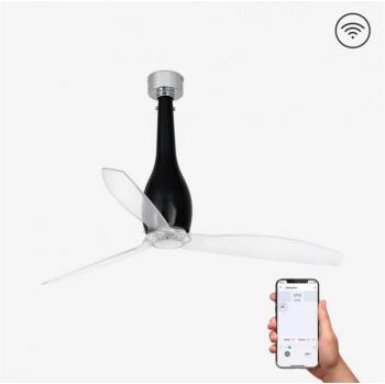 Ventilador de Techo Eterfan DC Wifi Negro Ø1280mm con Control Remoto y Motor de Corriente Continua - Faro Barcelona