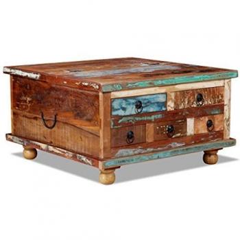 vidaXL Coffee Table Reclaimed Wood 70x70x38 cm