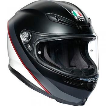 AGV Casco K6 ECE MUTI MPLK L M-L MINIMAL PURE MATT BLACK/WH/RED