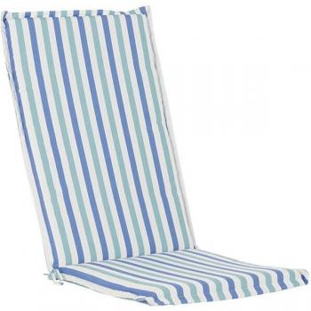Cojín para sillas DKD Home Decor Rayas Blanco Azul cielo (42 x 4 x 115 cm) - poliéster 750 gr rayas