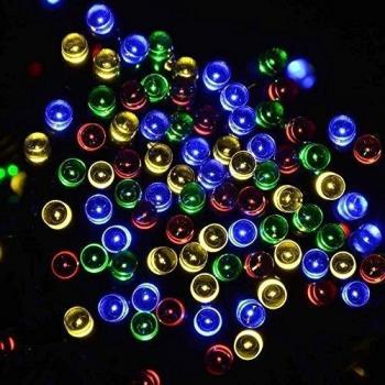 HanLuckyStars Nuevo Hot Ornamentos de Navidad 12m 100LED Luces LED de Solar ,Ideal para Fiesta de Navidad/Boda/Velada,Casa,Árbol de Navidad y calle-Multicolor