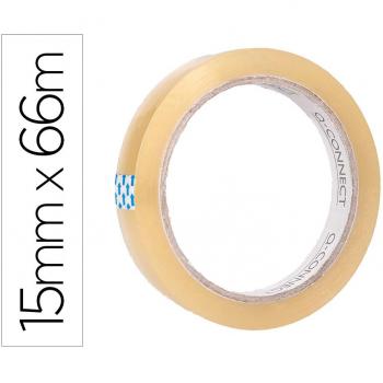 Cinta adhesiva transparente Q-Connect de 66 mt x 15 mm